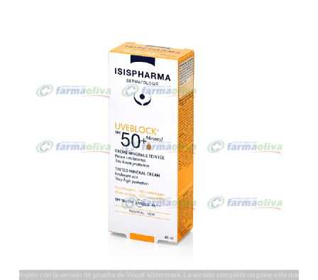 Uveblock spf 50+ crema mineral color pomo x 40ml.