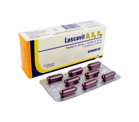 LASCAVIT B1 B6 B12 4MG CAPS CAJA X 24