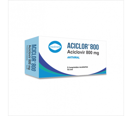 ACICLOR 800MG CAJA X5 COMPRIMIDOS