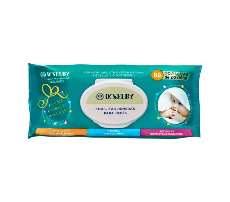 DR. SELBY TOALLITAS HUMEDAS P/ BEBE 60UNID