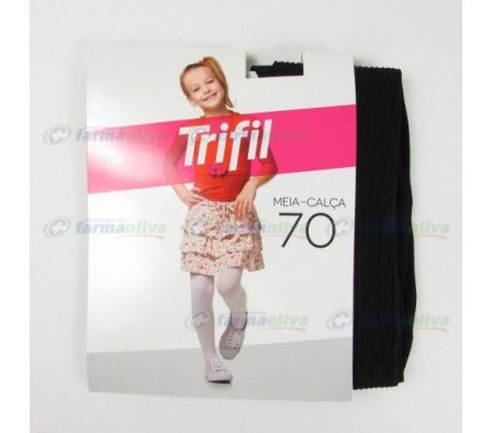 Media Fina Canelada Infantil Trifil  Negra G