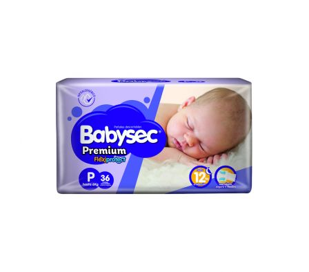 BABYSEC PAÑAL PREMIUM PEQUEÑO X36 UNIDADES