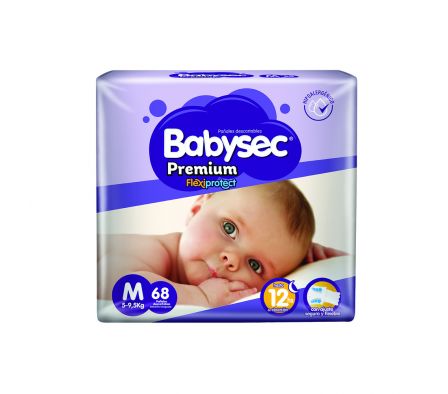 BABYSEC PAÑAL PREMIUM MEDIANO X68 UNIDADES