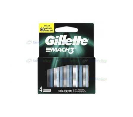 GILLETTE MACH 3 REP. X 4 UNID