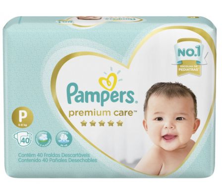 PAMPERS PREMIUM CARE  PEQ 40 UNID.