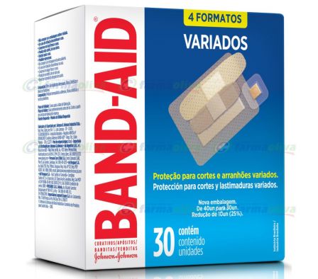 BAND AID FORMATO VARIADO 30 UNID.