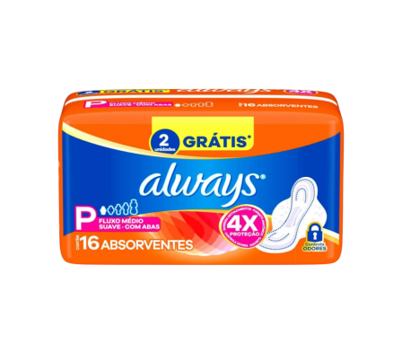 ALWAYS SUPER PROTECCION SUAVE CON ALAS 16 UNIDADES