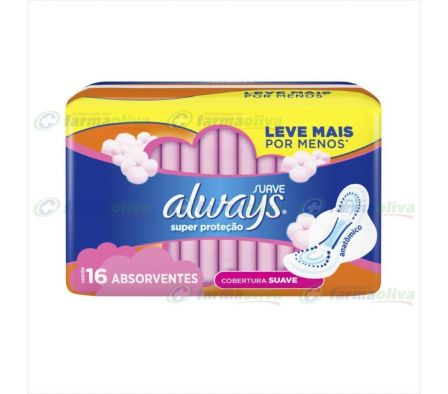 ALWAYS SUPER PROTECCION SUAVE CON ALAS 16 UNIDADES
