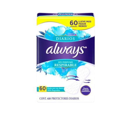 FL ALWAYS PROTECTORES DIARIOS S/ PERFUME X 60UNI