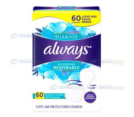 FL ALWAYS PROTECTORES DIARIOS S/ PERFUME X 60UNI
