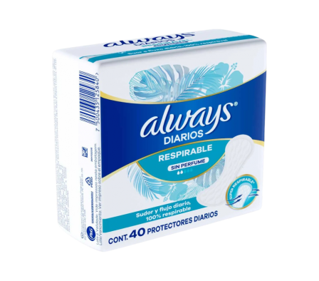 ALWAYS PROTECTORES DIARIOS S/ PERFUME X 40UNI