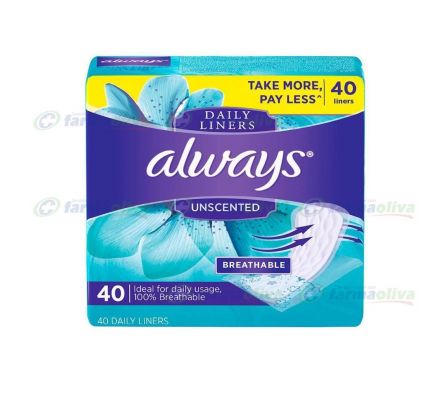 ALWAYS PROTECTORES DIARIOS S/ PERFUME X 40UNI