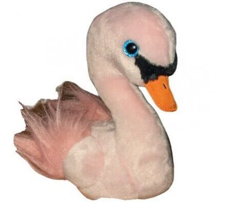 BEANIE BABIES ODETTE CISNE ROSADO