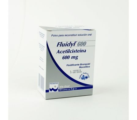 FLUIDYL 600 MG CAJA X10 SOBRES