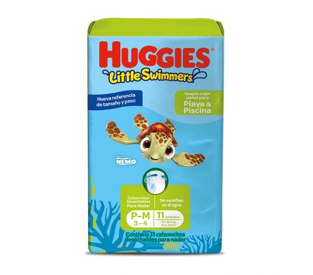 HUGGIES PAÑAL LIT SWIMMERS M X11UNI