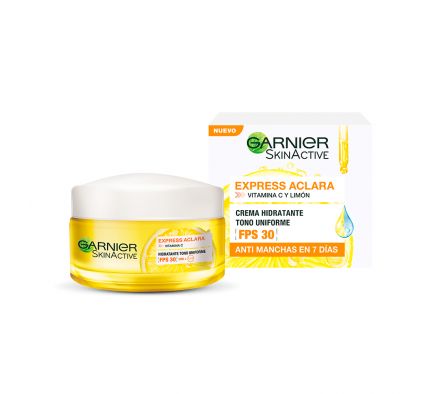 GARNIER SKINACTIVE CREMA HIDRATANTE EXPRESS ACLARA FPS30 - X 50ML