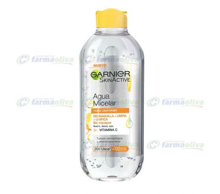 GARNIER SKINACTIVE AGUA MICELAR DESMAQUILLANTE ACLARA EXPRESS CON VITAMINA C-  400ML