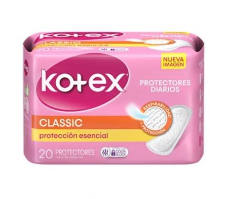 KOTEX CLASSIC  PROTECTORES DIARIOS X 20 UNIDADES