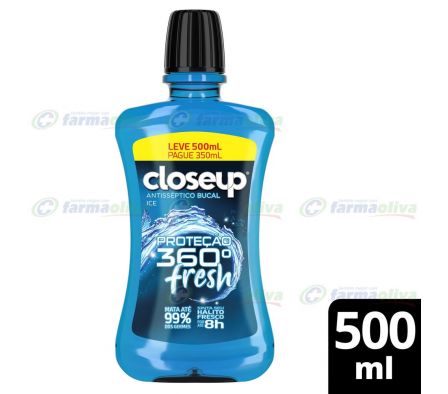 CLOSE UP ENJUAGE BUCAL ICE CON ALCOHOL 500 ML