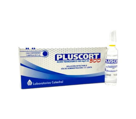 PLUSCORT 500 CAJA X 1 AMPOLLAS 5 ML