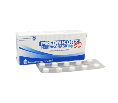 PREDNICORT 50 MG CAJA X 20 COMPRIMIDOS