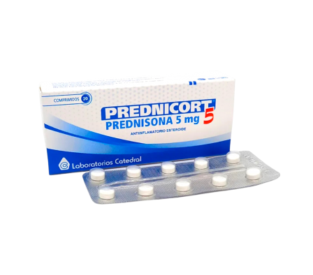 PREDNICORT 5 MG CAJA X 20 COMPRIMIDOS