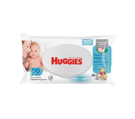 HUGGIES TOALLITAS  HUMEDAS P&N X80UNI