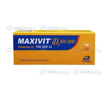 MAXIVIT D3 100.000 UI X 2 CAPSULAS DE GELATINA BLANDA