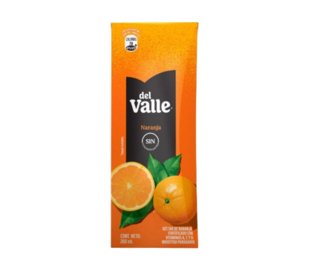 FRUGO DEL VALLE NARANJA 200ML X6