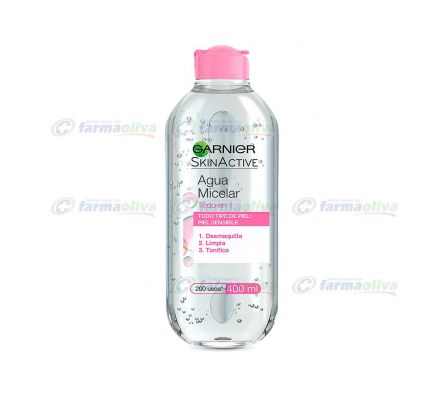 GARNIER SKINACTIVE AGUA MICELAR TODO EN 1 DESMAQUILLANTE  400ML