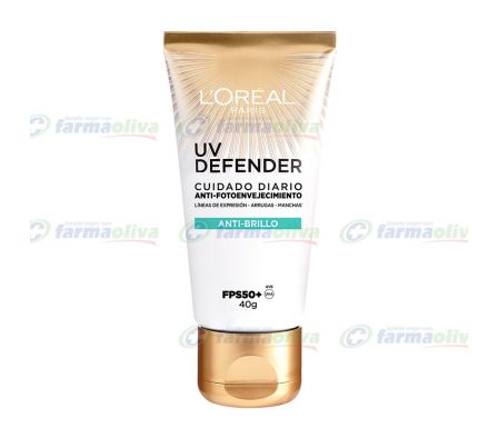 LOREAL PARIS UV DEFENDER ANTIBRILLO TOQUE SECO FPS50+ 40GR.