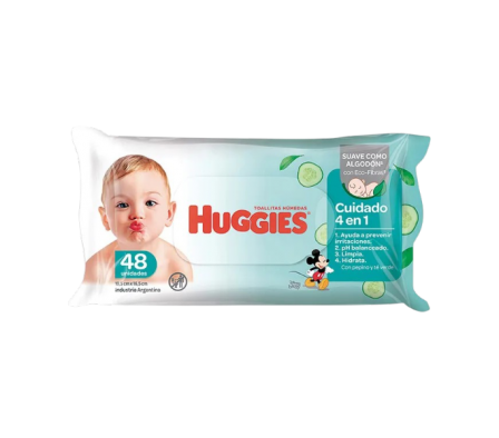 HUGGIES TOALLITA HUMEDAS ONE&DONE FTOP 1X48 UNIDAD