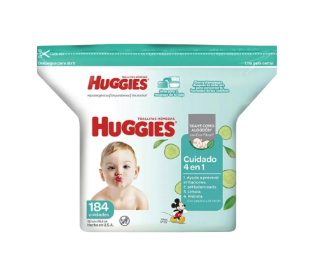 HUGGIES TOALLITA HUMEDAS  4EN1 REFLL X184 UNIDAD BNOVA US