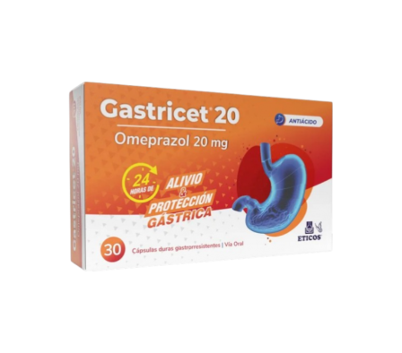 GASTRICET 20 MG CAJA X 30 CAPSULAS