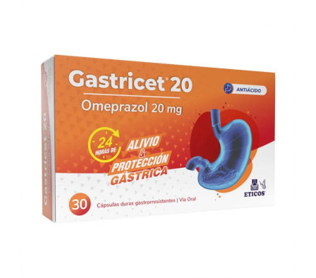 GASTRICET 20 MG CAJA X 30 CAPSULAS