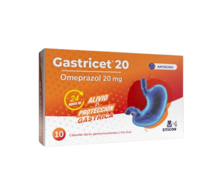 GASTRICET 20 MG CAJA X 10 CAPSULAS