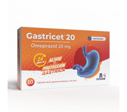 GASTRICET 20 MG CAJA X 10 CAPSULAS