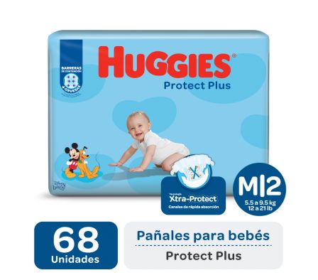 HUGGIES PANAL PROTEC PLUS M AHORRO X 68