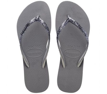 HAVAIANAS SLIM GLITTER  ACERO GRIS 35/6