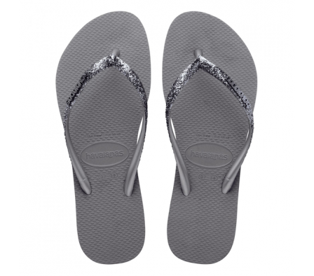 HAVAIANAS SLIM GLITTER  ACERO GRIS 39/40