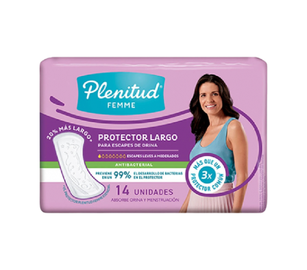 PLENITUD PROT. DIARIO  FEMME LARGO 40X14 ANTIBAC