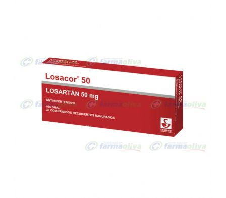 LOSACOR 50 MG CAJA X 30 COMPRIMIDOS