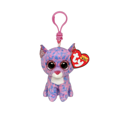 TY BEANIE BOOS  CASSIDY GATO LAVANDA CLIP