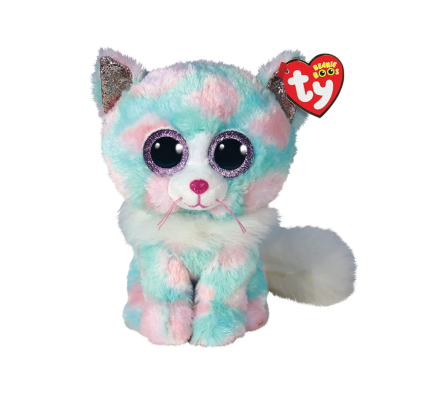 TY BEANIE  BOOS GATO PASTEL