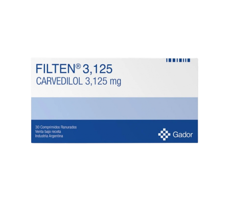 FILTEN 3.125 MG CAJA X 30 COMP.