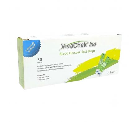 VIVACHEK X 50 TIRAS P/ CONTROL GLUCOSA