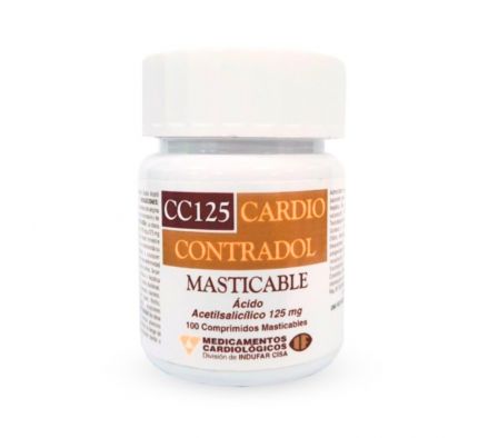 CORDIO CONTRADOL 125 MG FCO. X 100 COMPRIMIDOS MASTICABLE