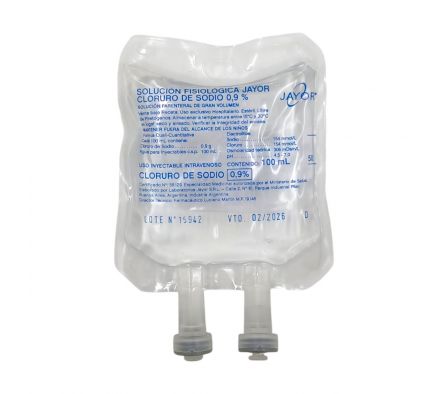 SUERO FISIOLOGICO 0,9 % . 100 ML. JAYOR