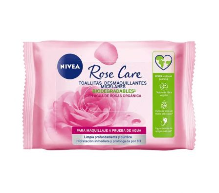 NIVEA FACE TOALLITA MICELAR +ROSE CARE X25UNID