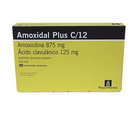 AMOXIDAL PLUS C/ 12 125MG COMP. CAJA X 14